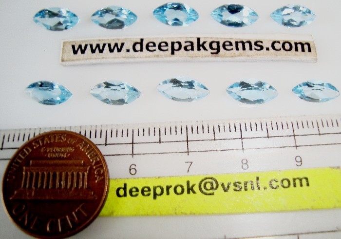 Topaz Blue Facetted